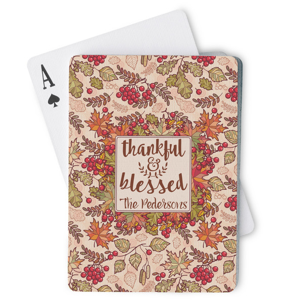 Custom Thankful & Blessed Playing Cards (Personalized)