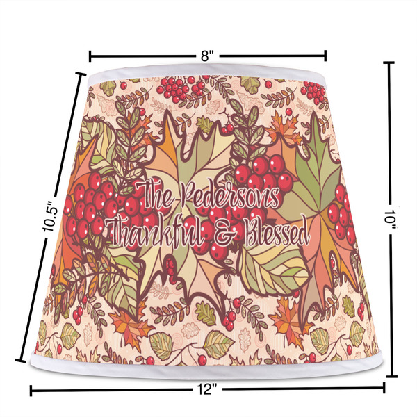 Thankful & Blessed Poly Film Empire Lampshade - Dimensions