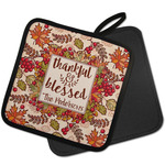 Thankful & Blessed Pot Holder w/ Name or Text