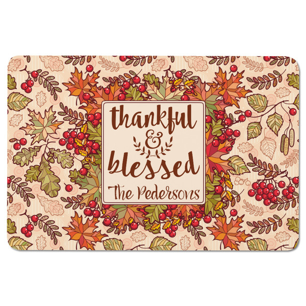 Thankful & Blessed Rectangular Fridge Magnet - FRONT