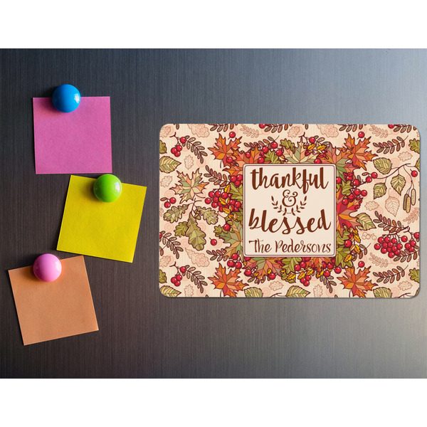 Thankful & Blessed Rectangular Fridge Magnet - LIFESTYLE