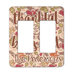 Thankful & Blessed Rocker Style Light Switch Cover - Two Switch (Personalized)
