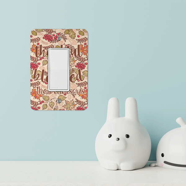Thankful & Blessed Rocker Light Switch Covers - Single - IN CONTEXT