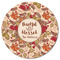 Thankful & Blessed Round Fridge Magnet - FRONT