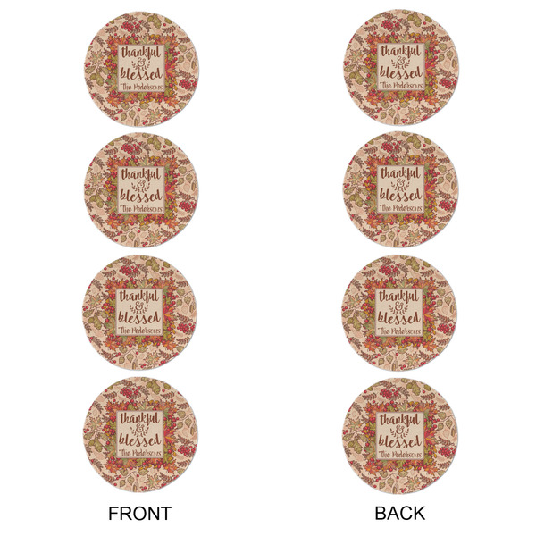 Thankful & Blessed Round Linen Placemats - APPROVAL Set of 4 (double sided)