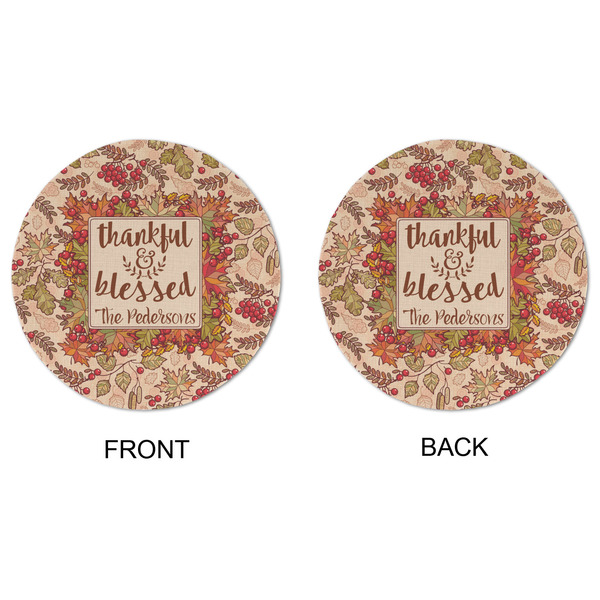 Thankful & Blessed Round Linen Placemats - APPROVAL (double sided)