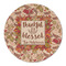 Thankful & Blessed Round Linen Placemats - FRONT (Double Sided)