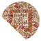 Thankful & Blessed Round Linen Placemats - Front (folded corner double sided)