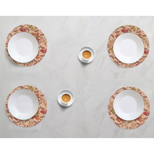 Thankful & Blessed Round Linen Placemats - LIFESTYLE (set of 4)