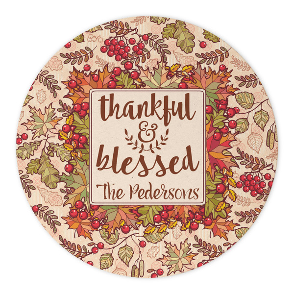 Thankful & Blessed Round Paper Coaster - Approval
