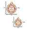 Thankful & Blessed Round Pet ID Tag - Large - Comparison Scale
