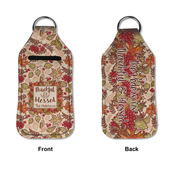 Thankful & Blessed Sanitizer Holder Keychain - Large APPROVAL (Flat)