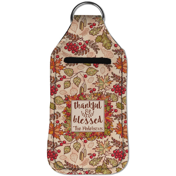 Thankful & Blessed Sanitizer Holder Keychain - Large (Front)
