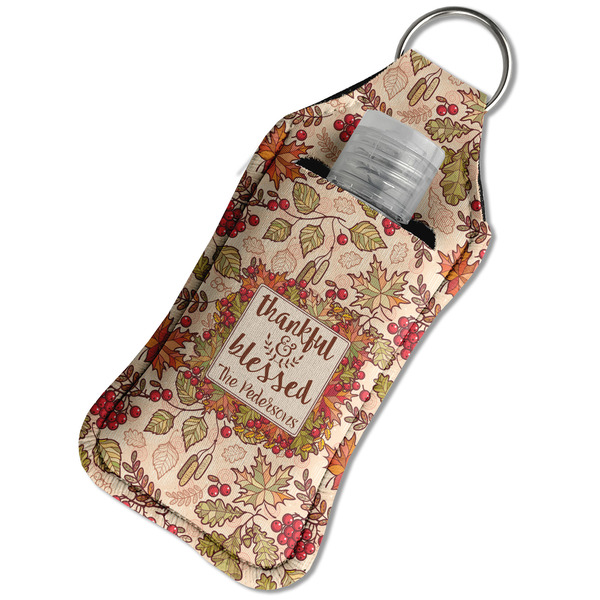 Thankful & Blessed Sanitizer Holder Keychain - Large in Case