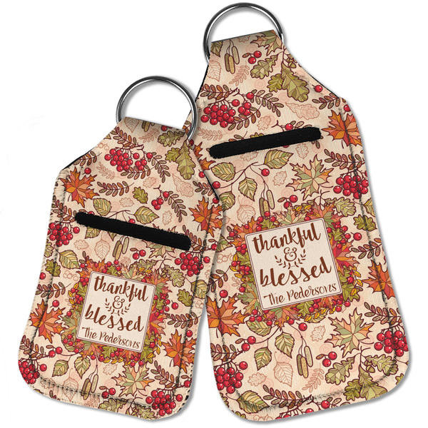 Thankful & Blessed Sanitizer Holder Keychain - Parent Main