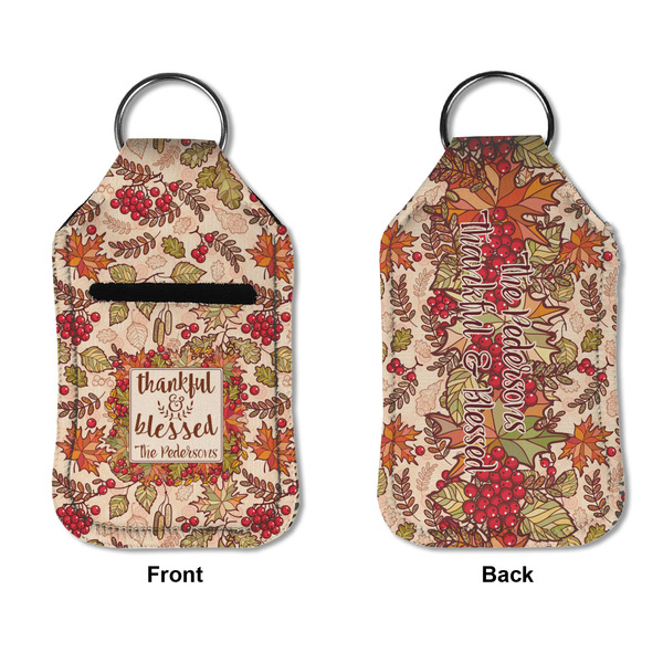 Thankful & Blessed Sanitizer Holder Keychain - Small APPROVAL (Flat)