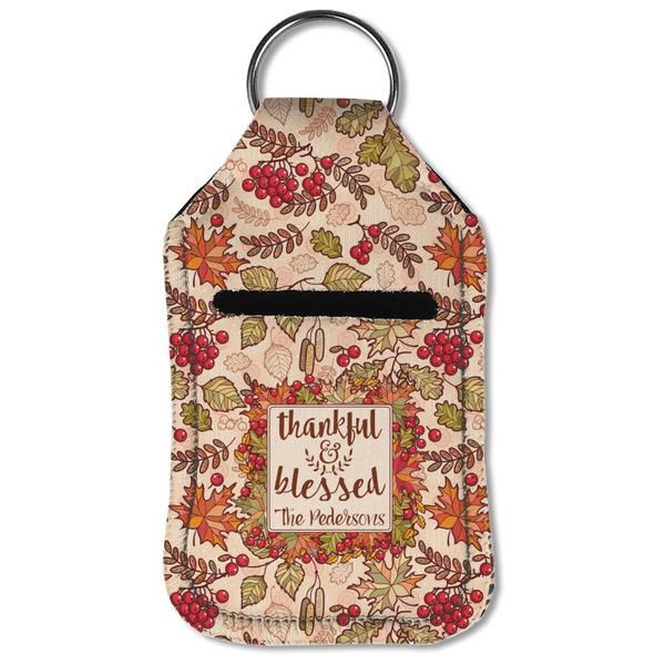 Thankful & Blessed Sanitizer Holder Keychain - Small (Front Flat)
