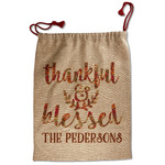 Thankful & Blessed Santa Sack - Front (Personalized)