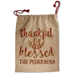 Thankful & Blessed Santa Sack - Front (Personalized)