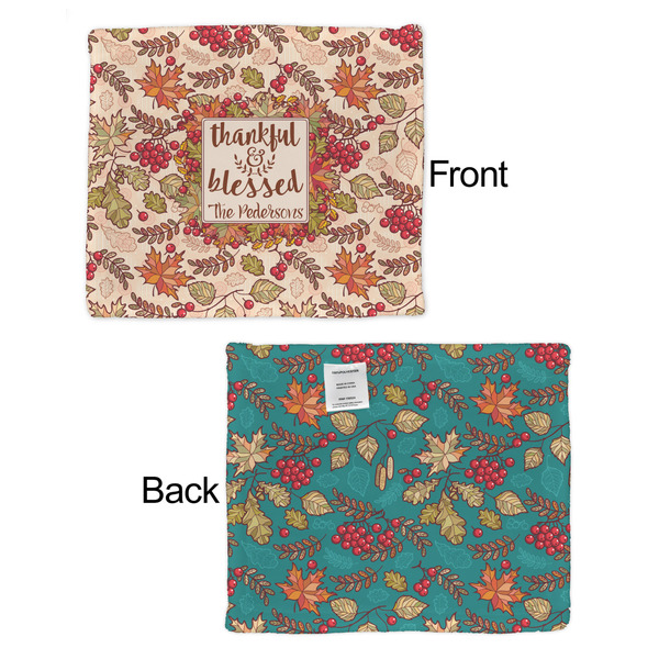 Thankful & Blessed Security Blanket - Front & Back View