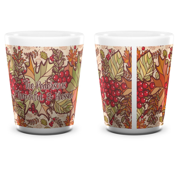 Thankful & Blessed Shot Glass - White - APPROVAL