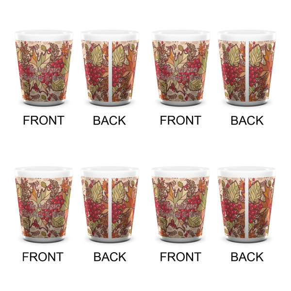 Thankful & Blessed Shot Glass - White - Set of 4 - APPROVAL