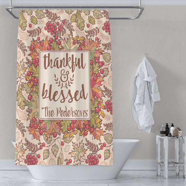 Thankful & Blessed Shower Curtain Lifestyle