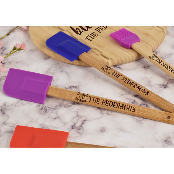 Thankful & Blessed Silicone Spatula - Purple - Lifestyle
