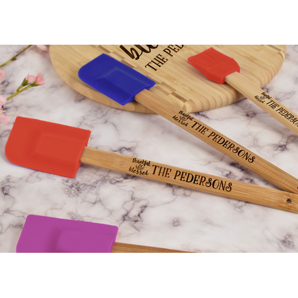 Thankful & Blessed Silicone Spatula - Red - Lifestyle