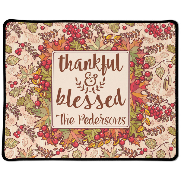 Custom Thankful & Blessed Large Gaming Mouse Pad - 12.5" x 10" (Personalized)