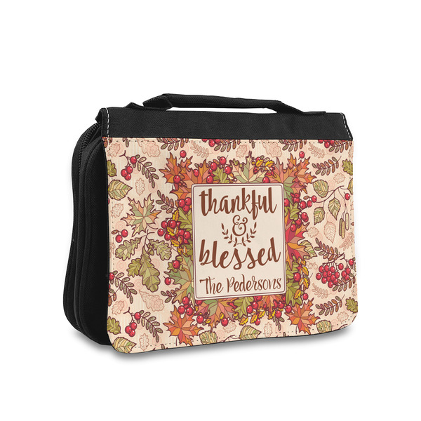 Custom Thankful & Blessed Toiletry Bag - Small (Personalized)