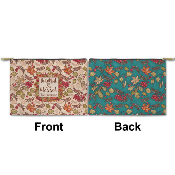 Thankful & Blessed Small Zipper Pouch Approval (Front and Back)