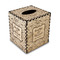 Thankful & Blessed Square Tissue Box Covers - Wood - Front