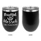 Thankful & Blessed Stainless Wine Tumblers - Black - Single Sided - Approval