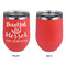 Thankful & Blessed Stainless Wine Tumblers - Coral - Single Sided - Approval