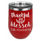 Thankful & Blessed Stemless Stainless Steel Wine Tumbler - Red - Double Sided (Personalized)