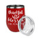 Thankful & Blessed Stainless Wine Tumblers - Red - Single Sided - Alt View