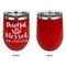 Thankful & Blessed Stainless Wine Tumblers - Red - Single Sided - Approval