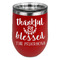 Thankful & Blessed Stainless Wine Tumblers - Red - Single Sided - Front