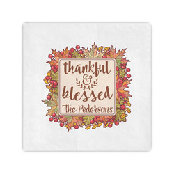 Thankful & Blessed Cocktail Napkins (Personalized)