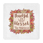 Thankful & Blessed Standard Decorative Napkins (Personalized)