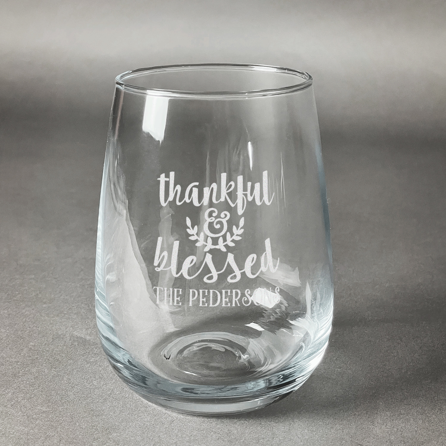 More Please Stemless Wine Glass, Engraved Wine Glass, Fun Gift