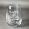 Thankful & Blessed Stemless Wine Glass - Engraved (Personalized)