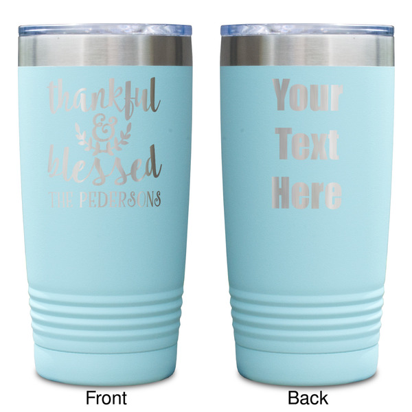Thankful & Blessed Teal Polar Camel Tumbler - 20oz -Double Sided - Approval