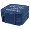 Thankful & Blessed Travel Jewelry Boxes - Leather - Navy Blue - View from Rear