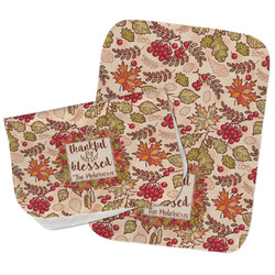 Thankful & Blessed Burp Cloths - Fleece - Set of 2 w/ Name or Text