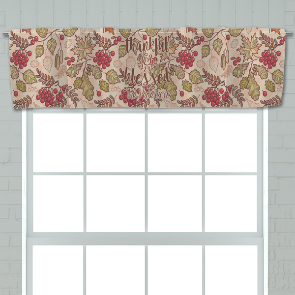 Thankful & Blessed Valance - Closeup on window