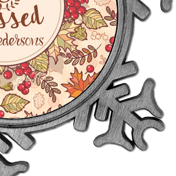 Thankful & Blessed Vintage Snowflake - Detail