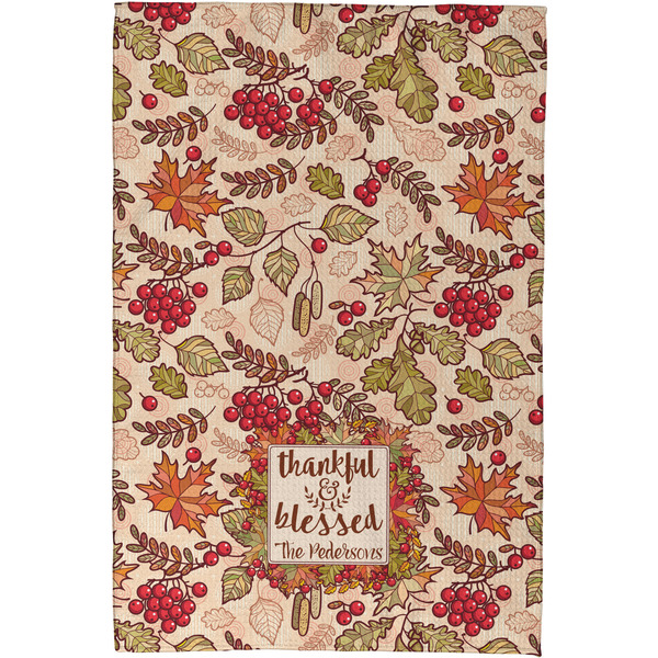Thankful & Blessed Waffle Weave Towel - Full Color Print - Approval Image