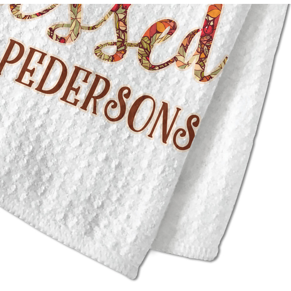 Thankful & Blessed Waffle Weave Towel - Closeup of Material Image